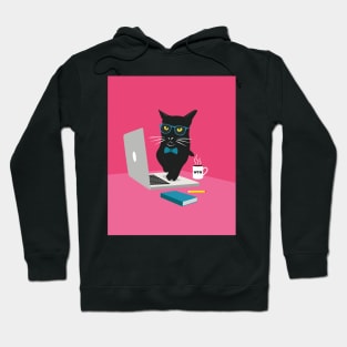 Work From Home Cat Hoodie